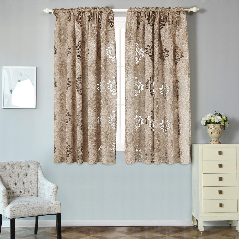 Kitchen Curtains Grey Short Window Curtains Fabrics For Christmas Rustic Decorative - Lusy Store