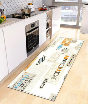 Kitchen Mat Coffee Kitchen Rug Doormat Anti Slip Home Living Room Bedroom Floor Decor KM379 - Lusy Store
