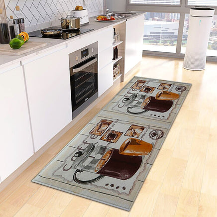 Kitchen Mat Coffee Kitchen Rug Doormat Anti Slip Home Living Room Bedroom Floor Decor KM379 - Lusy Store