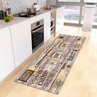 Kitchen Mat Coffee Kitchen Rug Doormat Anti Slip Home Living Room Bedroom Floor Decor KM379 - Lusy Store