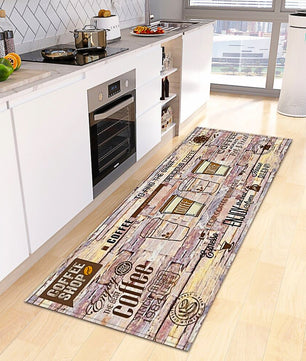 Kitchen Mat Coffee Kitchen Rug Doormat Anti Slip Home Living Room Bedroom Floor Decor KM379 - Lusy Store