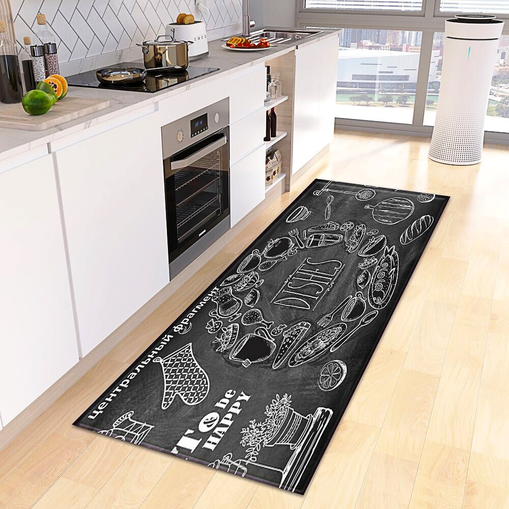 Kitchen Mat Coffee Kitchen Rug Doormat Anti Slip Home Living Room Bedroom Floor Decor KM379 - Lusy Store
