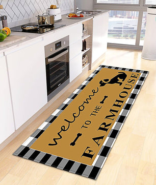 Kitchen Mat Coffee Kitchen Rug Doormat Anti Slip Home Living Room Bedroom Floor Decor KM379 - Lusy Store