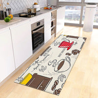 Kitchen Mat Coffee Kitchen Rug Doormat Anti Slip Home Living Room Bedroom Floor Decor KM379b - Lusy Store