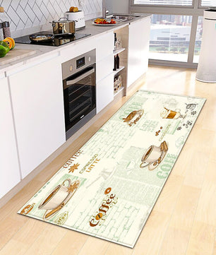 Kitchen Mat Coffee Kitchen Rug Doormat Anti Slip Home Living Room Bedroom Floor Decor KM379b - Lusy Store