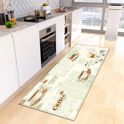 Kitchen Mat Coffee Kitchen Rug Doormat Anti Slip Home Living Room Bedroom Floor Decor KM379b - Lusy Store