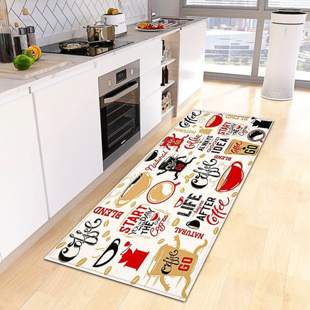 Kitchen Mat Coffee Kitchen Rug Doormat Anti Slip Home Living Room Bedroom Floor Decor KM379b - Lusy Store