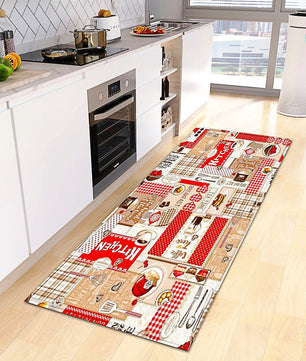 Kitchen Mat Coffee Kitchen Rug Doormat Anti Slip Home Living Room Bedroom Floor Decor KM379b - Lusy Store