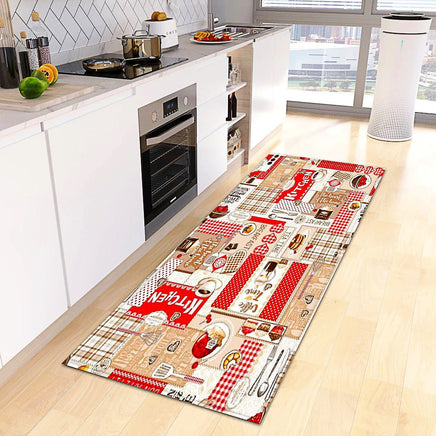 Kitchen Mat Coffee Kitchen Rug Doormat Anti Slip Home Living Room Bedroom Floor Decor KM379b - Lusy Store