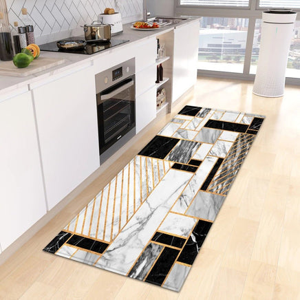 Kitchen Mat Entrance Doormat Marble Living Room Decor Rug Bathroom Door Home Bedroom Floor Hallway Anti-Slip KM367b 3