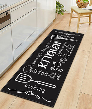 Kitchen Mat Modern Living Room Bedroom Decor Anti-Slip Foot Rug KM371 - Lusy Store