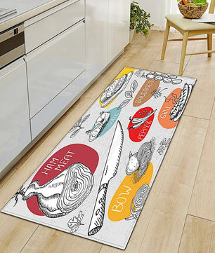Kitchen Mat Modern Living Room Bedroom Decor Anti-Slip Foot Rug KM371 - Lusy Store