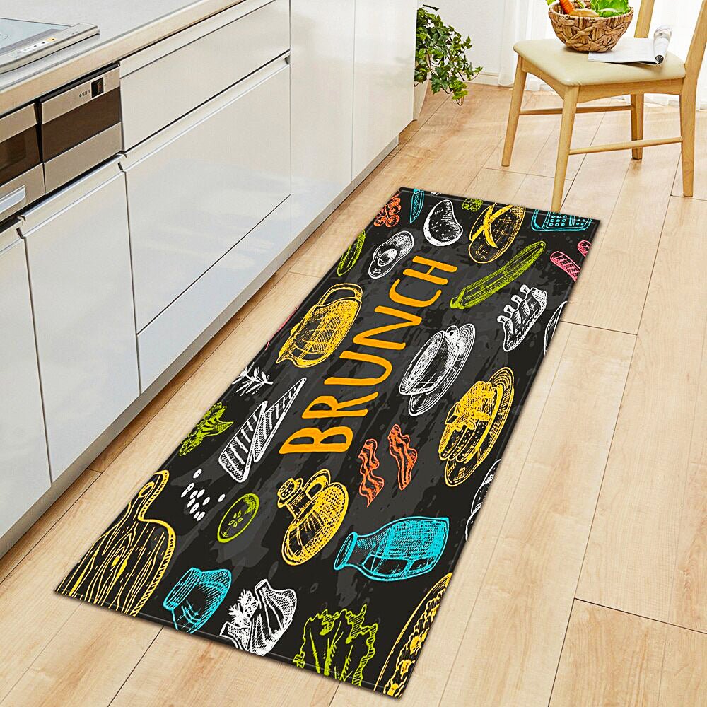 Kitchen Mat Modern Living Room Bedroom Decor Anti-Slip Foot Rug KM371 - Lusy Store