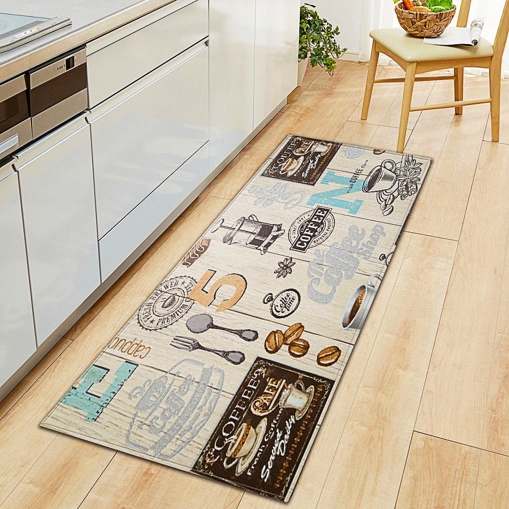 Kitchen Mat Modern Non-Slip Foot Rug Home Hallway Doormat Living Room Bedroom Tatami Coffee Table Decor KM361 - Lusy Store