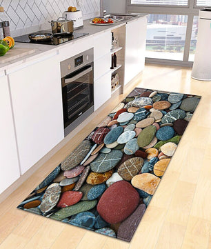 Kitchen Mat Non-Slip Bath Entrance Doormat Hallway Bedroom Decoration Living Room Floor Rug KM370b - Lusy Store