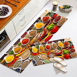 Kitchen Mat Seasoning Fruit Pattern Modern Home Decor Bedroom Non-slip Mats KM362 1