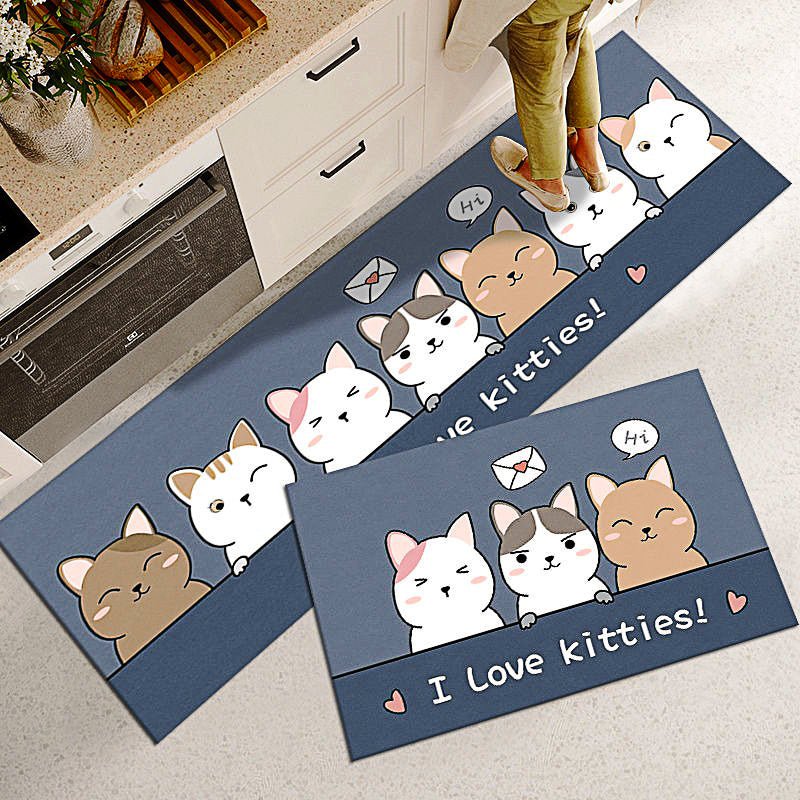 Kitchen Mat Washable Non-Slip Absorbent Living Room Bedroom Long Area Rug KM363 - Lusy Store