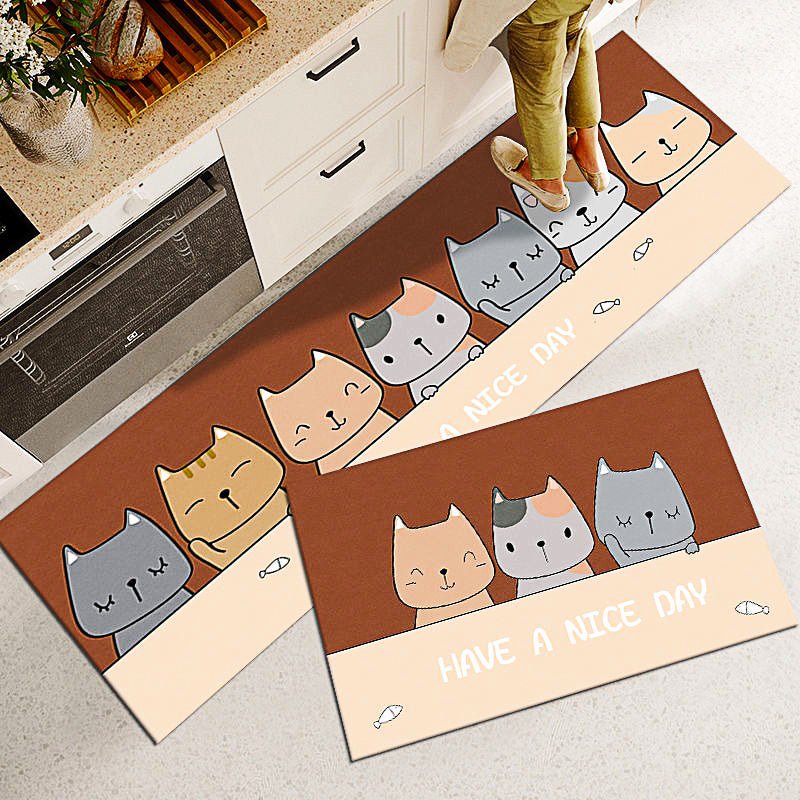 Kitchen Mat Washable Non-Slip Absorbent Living Room Bedroom Long Area Rug KM363 - Lusy Store