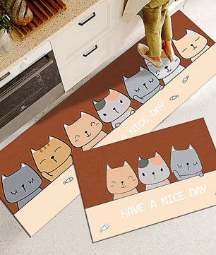 Kitchen Mat Washable Non-Slip Absorbent Living Room Bedroom Long Area Rug KM363 - Lusy Store