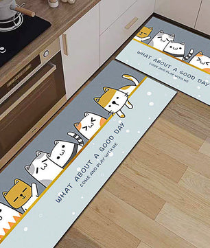 Kitchen Mat Washable Non-Slip Absorbent Living Room Bedroom Long Area Rug KM363 - Lusy Store