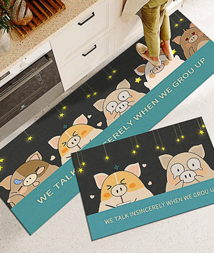 Kitchen Mat Washable Non-Slip Absorbent Living Room Bedroom Long Area Rug KM363 - Lusy Store
