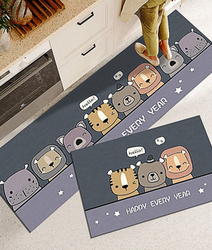 Kitchen Mat Washable Non-Slip Absorbent Living Room Bedroom Long Area Rug KM363 - Lusy Store