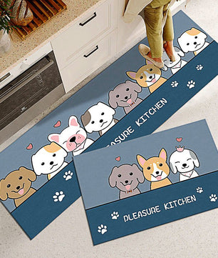 Kitchen Mat Washable Non-Slip Absorbent Living Room Bedroom Long Area Rug KM363 - Lusy Store