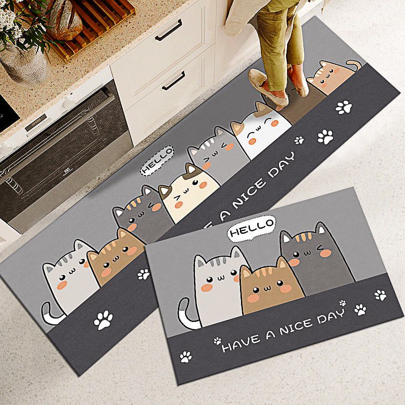 Kitchen Mat Washable Non-Slip Absorbent Living Room Bedroom Long Area Rug KM363 - Lusy Store