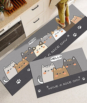 Kitchen Mat Washable Non-Slip Absorbent Living Room Bedroom Long Area Rug KM363 - Lusy Store