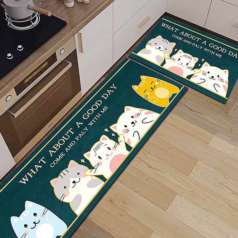 Kitchen Mat Washable Non-Slip Absorbent Living Room Bedroom Long Area Rug KM363 - Lusy Store