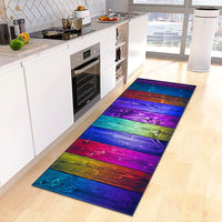 Kitchen Mat Wood Grain Bedroom Entrance Anti-Slip Living Room Floor Decor Carpet Home KM365 - Lusy Store