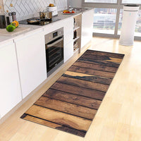 Kitchen Mat Wood Grain Bedroom Entrance Anti-Slip Living Room Floor Decor Carpet Home KM365 - Lusy Store