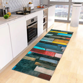 Kitchen Mat Wood Grain Bedroom Entrance Anti-Slip Living Room Floor Decor Carpet Home KM365 - Lusy Store