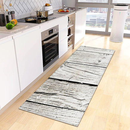 Kitchen Mat Wood Grain Bedroom Entrance Anti-Slip Living Room Floor Decor Carpet Home KM365 - Lusy Store