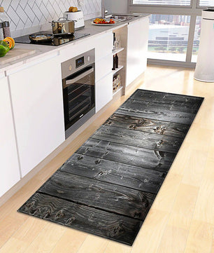 Kitchen Mat Wood Grain Bedroom Entrance Anti-Slip Living Room Floor Decor Carpet Home KM365 - Lusy Store