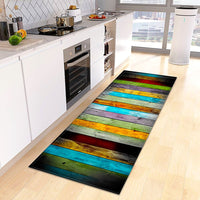 Kitchen Mat Wood Grain Bedroom Entrance Anti-Slip Living Room Floor Decor Carpet Home KM365b 1