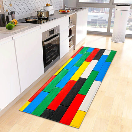 Kitchen Mat Wood Grain Bedroom Entrance Anti-Slip Living Room Floor Decor Carpet Home KM365b 7
