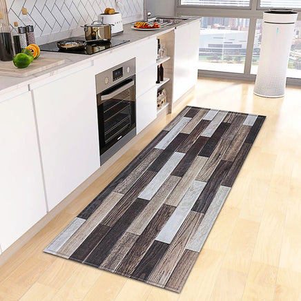 Kitchen Mat Wood Grain Bedroom Entrance Anti-Slip Living Room Floor Decor Carpet Home KM365b 10