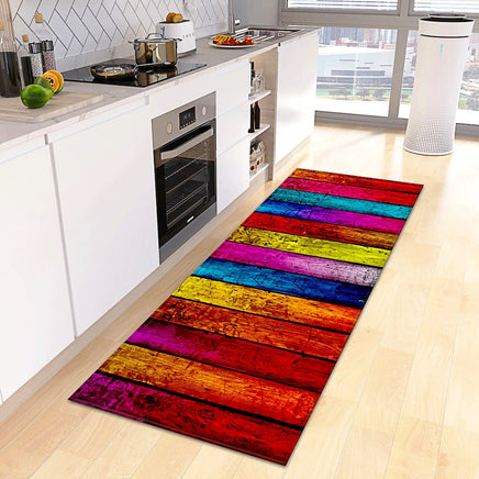 Kitchen Mat Wood Grain Bedroom Entrance Anti-Slip Living Room Floor Decor Carpet Home KM365b 5