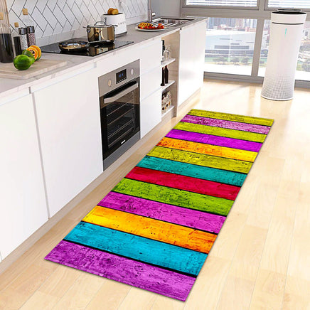 Kitchen Mat Wood Grain Bedroom Entrance Anti-Slip Living Room Floor Decor Carpet Home KM365b 8