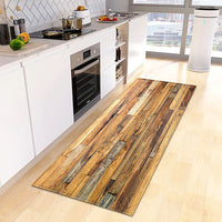 Kitchen Mat Wood Grain Bedroom Entrance Anti-Slip Living Room Floor Decor Carpet Home KM365b 4