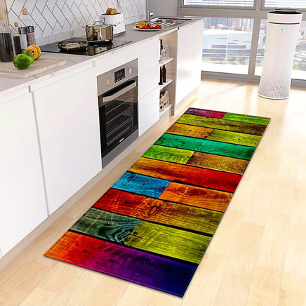 Kitchen Mat Wood Grain Bedroom Entrance Anti-Slip Living Room Floor Decor Carpet Home KM365b 3