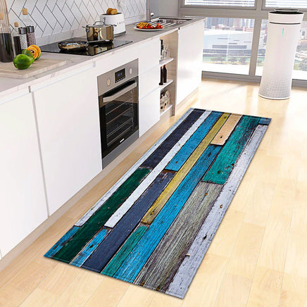 Kitchen Mat Wood Grain Bedroom Entrance Anti-Slip Living Room Floor Decor Carpet Home KM365b 9