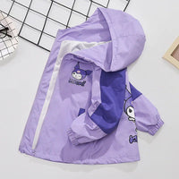 Kuromi Jacket Anime Cinnamoroll Polarized Kids Hooded Cartoon Detachable Casual Top Girl A3