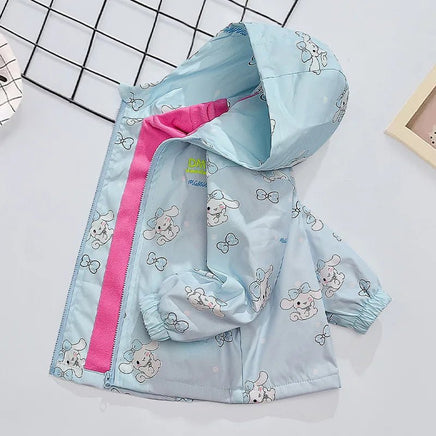 Kuromi Jacket Anime Cinnamoroll Polarized Kids Hooded Cartoon Detachable Casual Top Girl A8