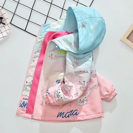 Kuromi Jacket Anime Cinnamoroll Polarized Kids Hooded Cartoon Detachable Casual Top Girl - Lusy Store LLC