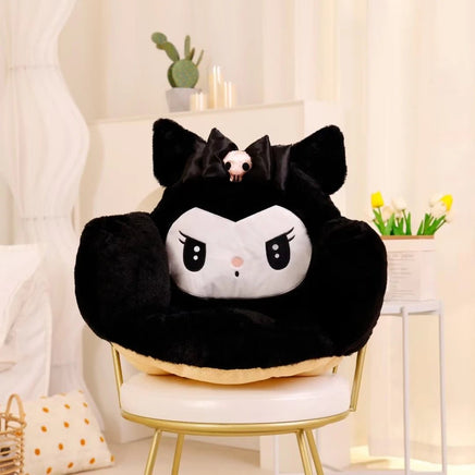 Kuromi My Melody Plush Lovely Seat Cushion Stitch Sitting Cushion for Chair Non-Slip - Lusy Store LLC