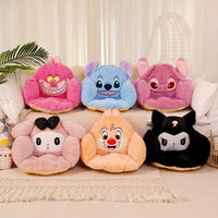 Kuromi My Melody Plush Lovely Seat Cushion Stitch Sitting Cushion for Chair Non-Slip - Lusy Store LLC