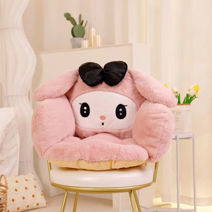 Kuromi My Melody Plush Lovely Seat Cushion Stitch Sitting Cushion for Chair Non-Slip - Lusy Store LLC