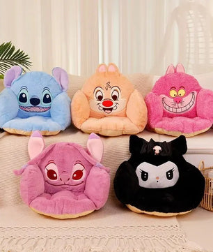 Kuromi My Melody Plush Lovely Seat Cushion Stitch Sitting Cushion for Chair Non-Slip - Lusy Store LLC
